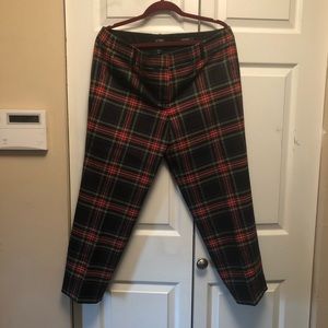 J. Crew Plaid Skimmer Pants